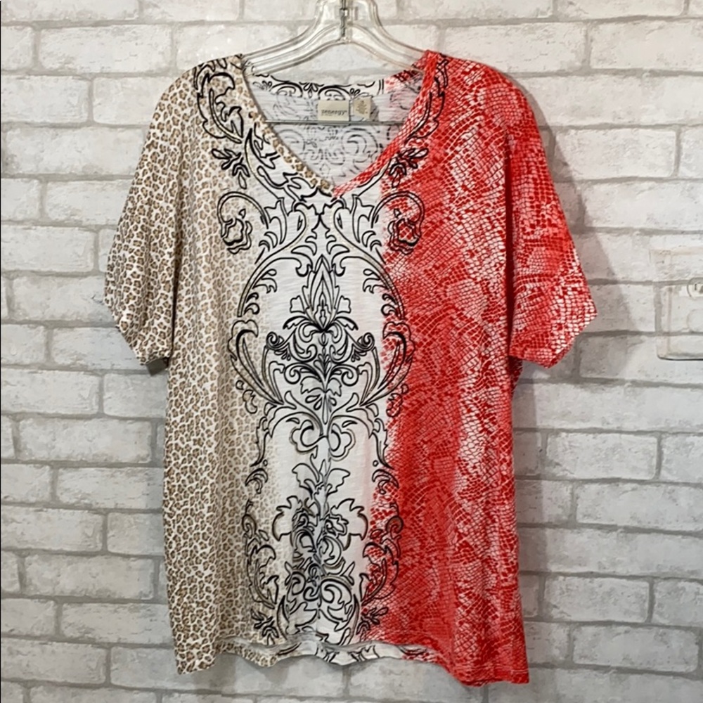 Zenergy by Chico’s mix print top size 3